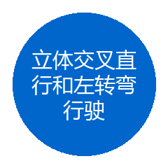 立体交叉直行和左转弯行驶